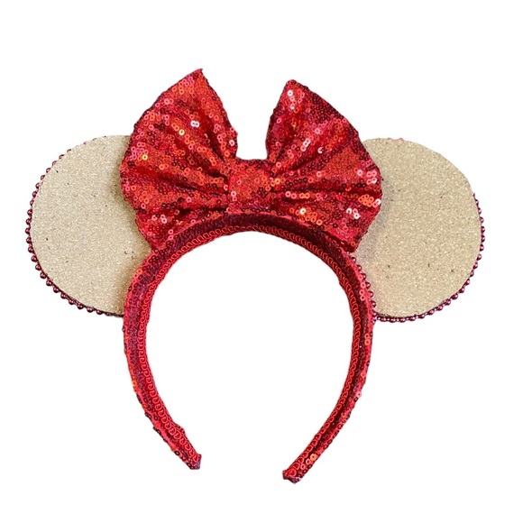 Rare Minnie Red sequinced inspired ears - Picture 3 of 3